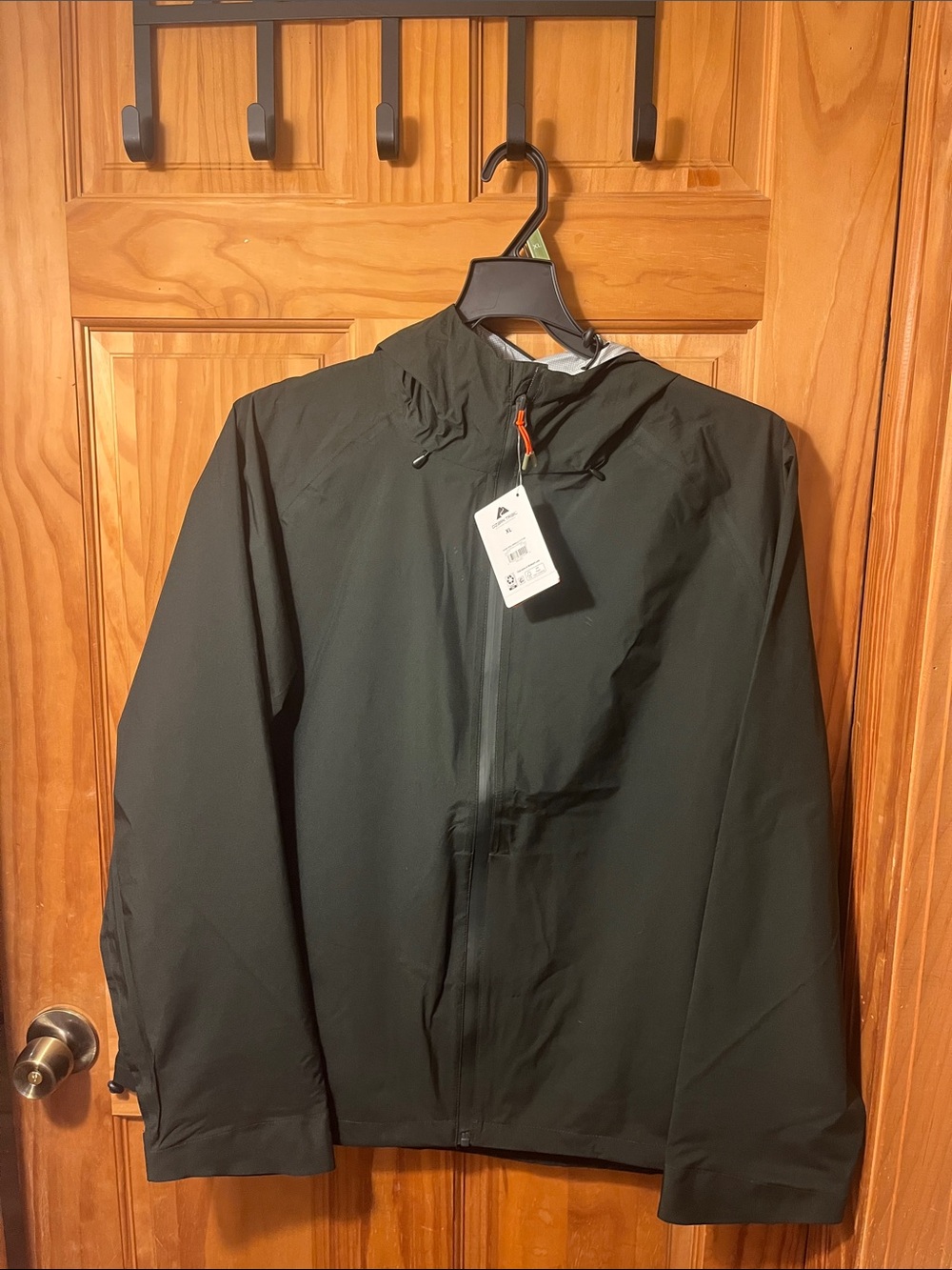 Men's Waterproof Black Hooded Jacket - Ozark Trail